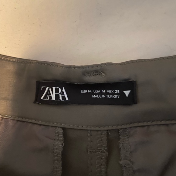 Zara Satin Cargo Wide Leg Pants - Picture 4 of 5